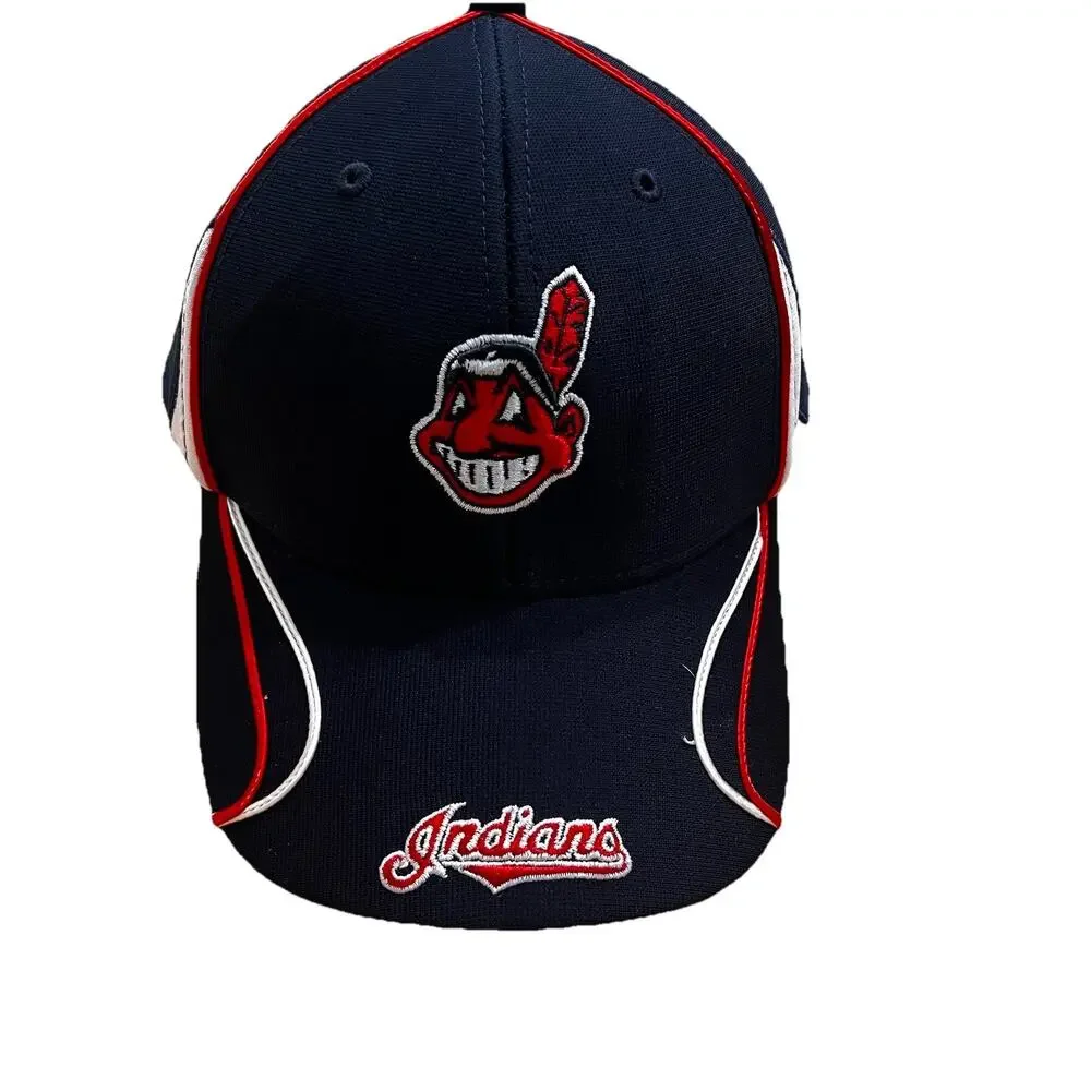 Cleveland Indians Hat Cap Adjust Youth Blue‎ Wahoo MLB Baseball Forty Seven 47